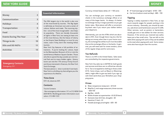 New York Travel Guide In PDF Tripomatic